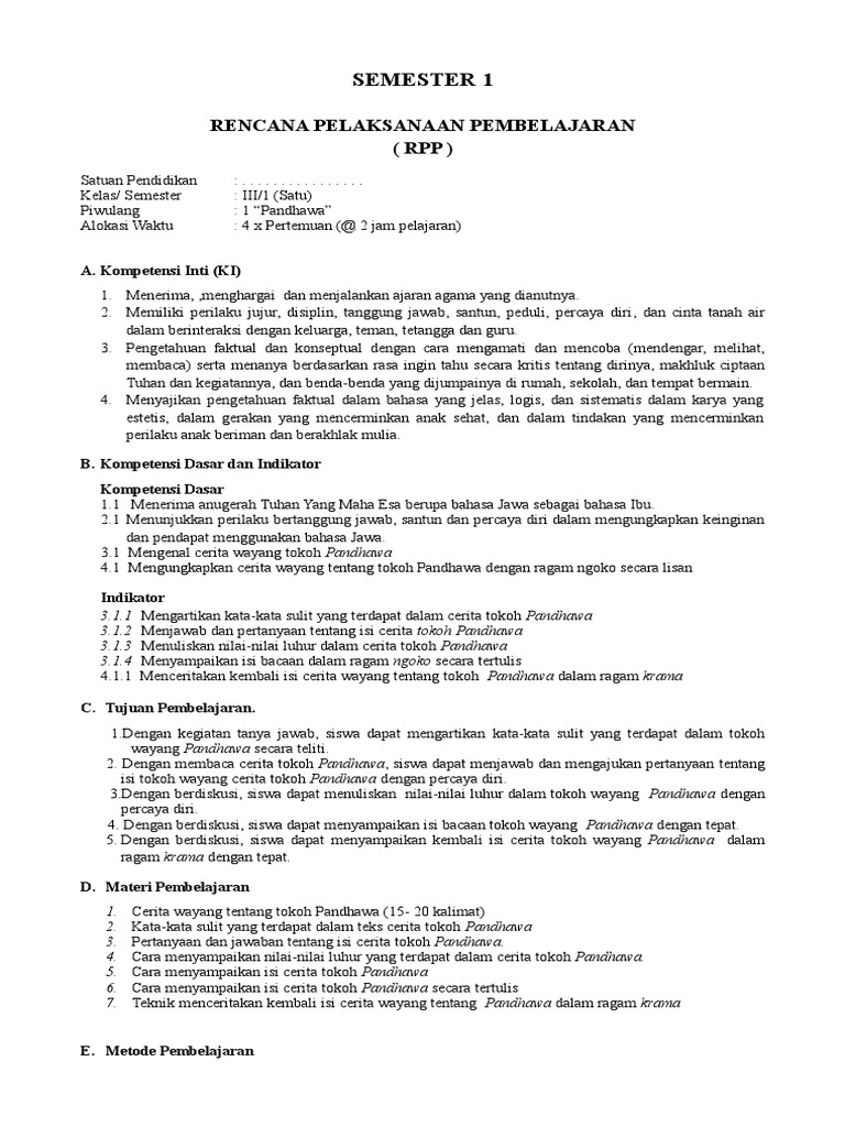 Cangkriman Bahasa Jawa Kelas 3 Sd