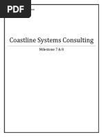 IS 581 Milestone 7 and 8 Case Study Coastline Systems Consulting