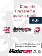 Mastercam2018 Dinamik FREZELEME Dynamic Milling TURKCE Uygulamali Kullanim Kitabi