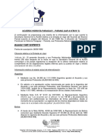 Información Relativa Al Estado Actual de Los Protocolos y Reglamentos de La Hidrovia Paraguay - Paraná