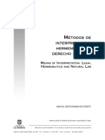 Métodos de Interpretación, Hermenéutica y Derecho Natural