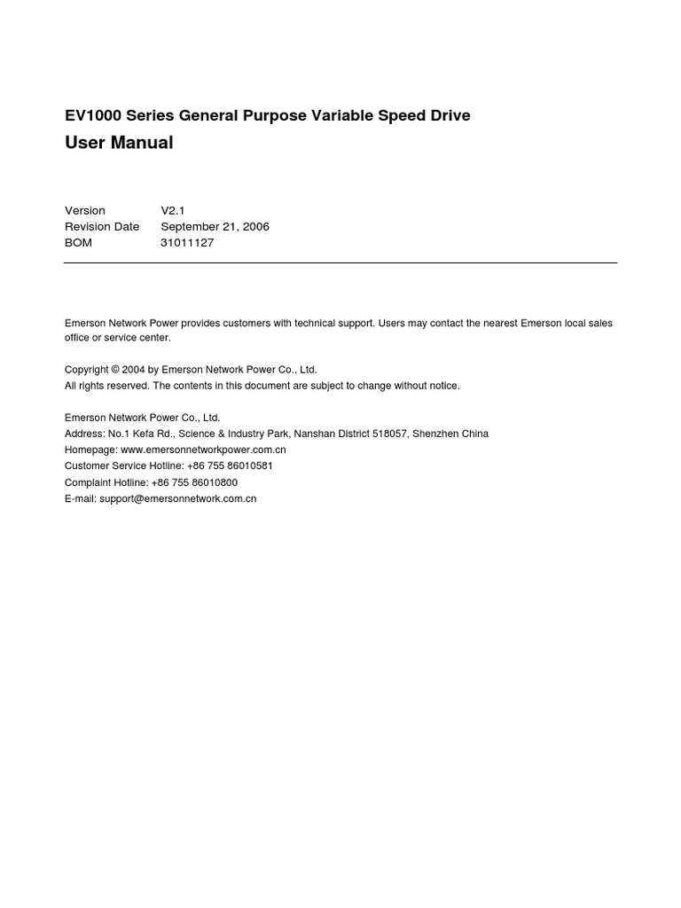 Manual PDF Emersor Ev1000 | PDF | Insulator (Electricity) | Engines