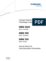 Webasto Service parts list DWB2020, DBW 300, DBW 350
