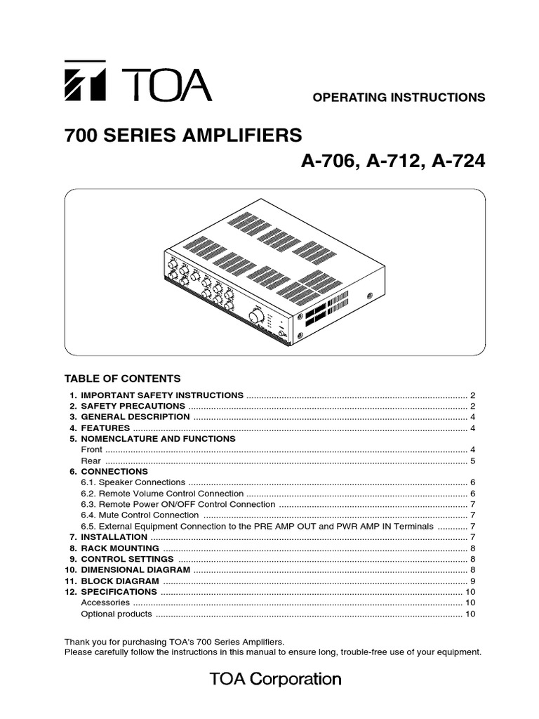 Amplifier Setup & Safety Guide | PDF | Microphone | Amplifier
