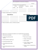 Evaluación de Bimestral de Ciencias Naturales