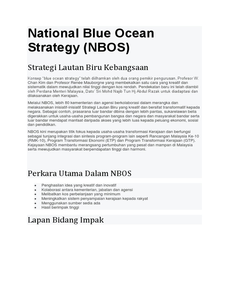 strategi lautan biru kebangsaan (nbos)