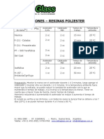 Resina Poliester - Proporciones de Mezcla PDF