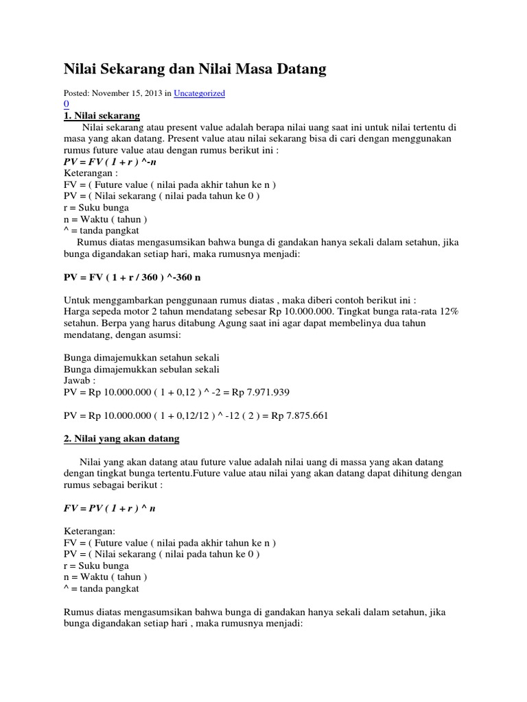 20++ Contoh Soal Anuitas Abadi - Kumpulan Contoh Soal