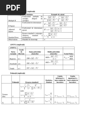 Formule Econometrie Excel