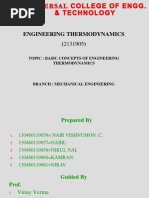 Basic Concepts of Thermodynamics