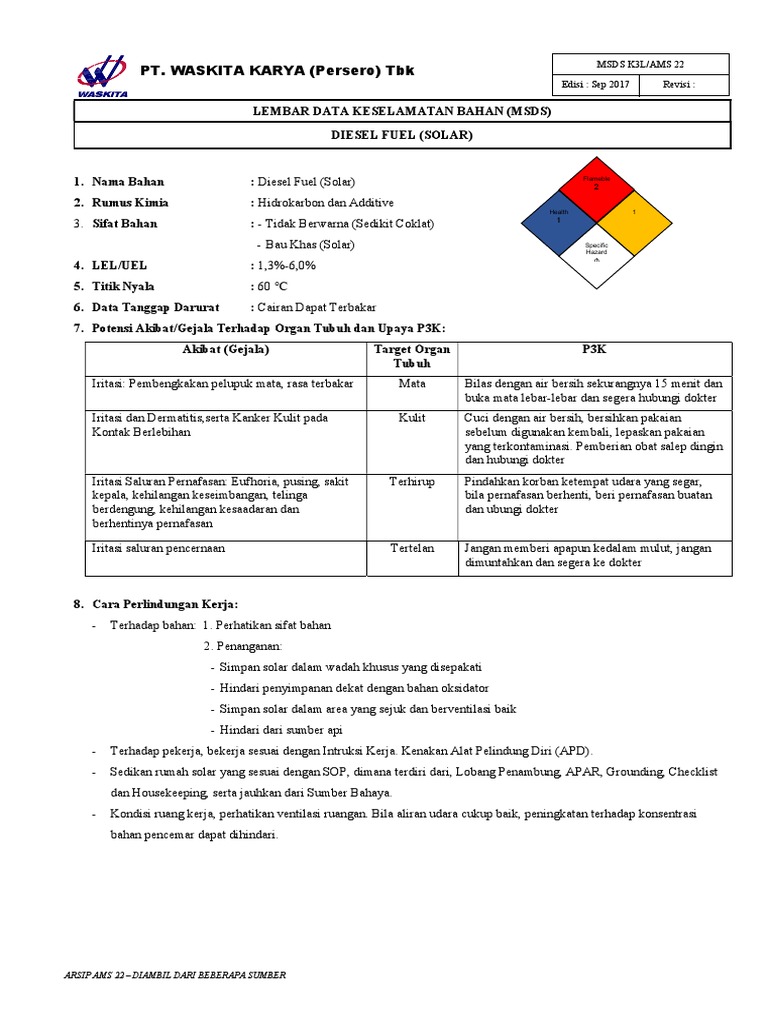 MSDS Solar PDF | PDF