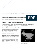 Mercury in Siddha Medicine Preparations..