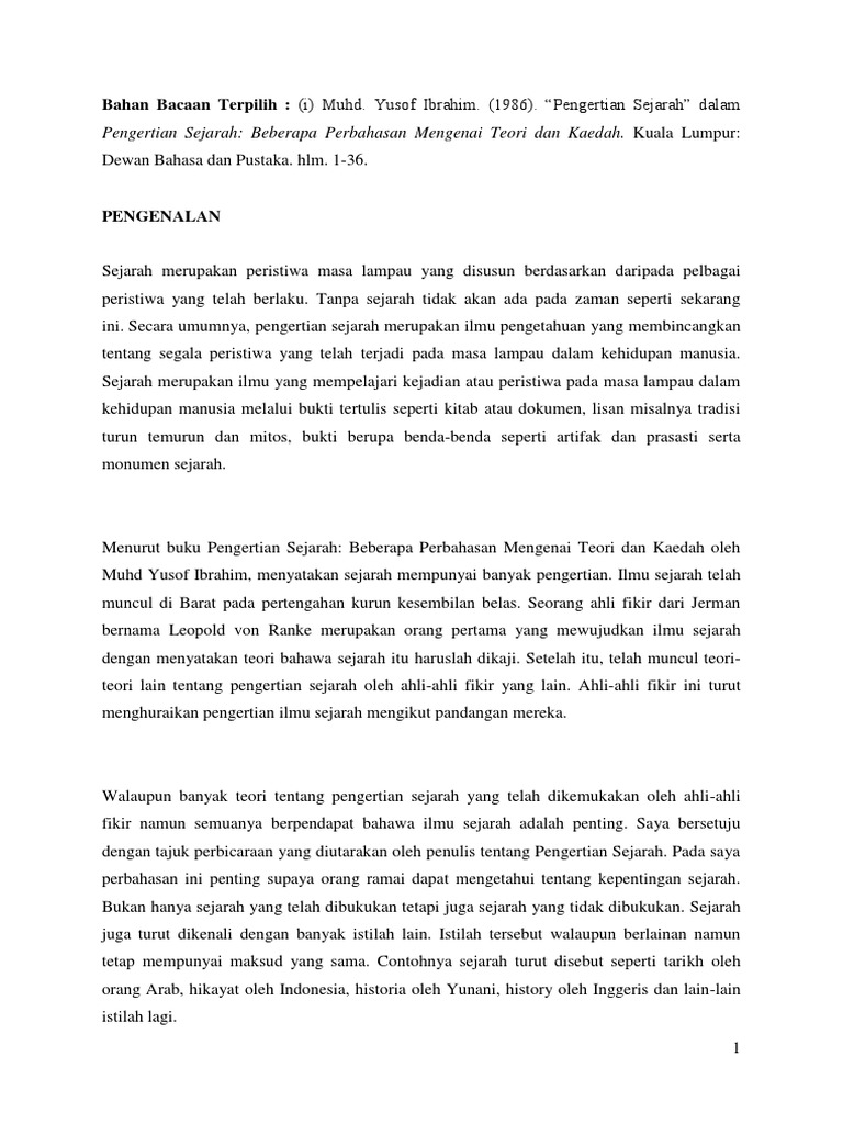 Pengertian Sejarah Pdf