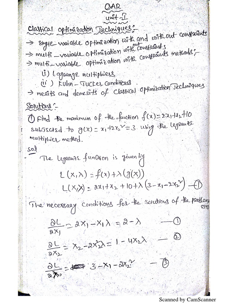 Optimization Part 1 Pdf