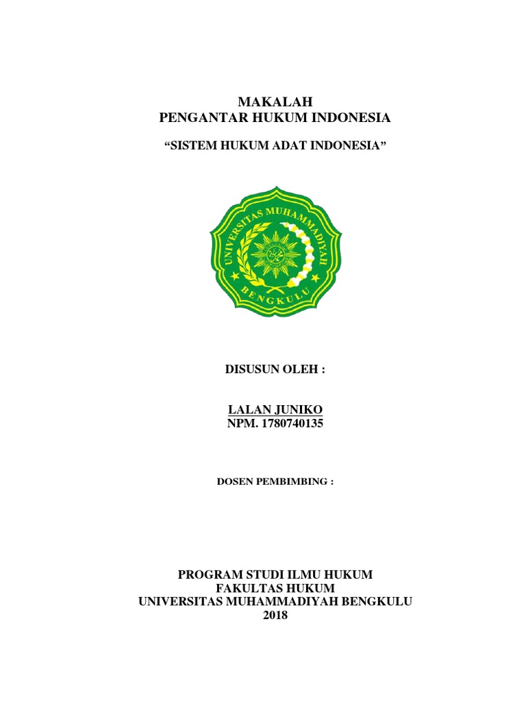 Makalah Hukum Adat