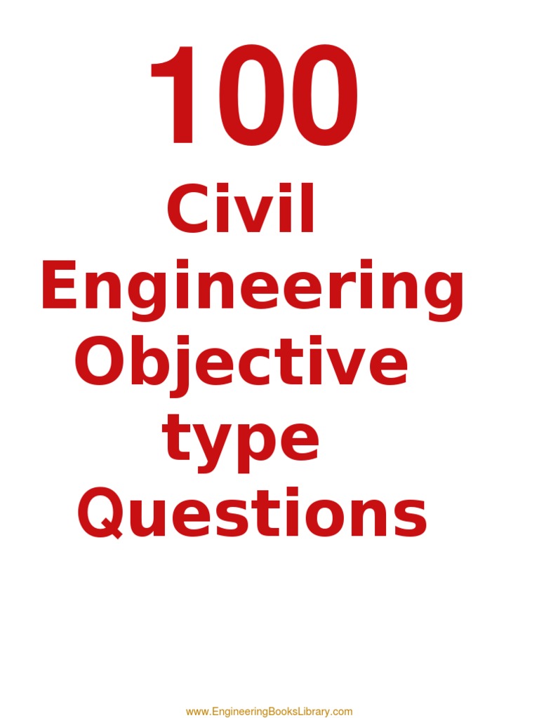 Civil Engineering Objective Questions MCQs | PDF | Stiffness ...