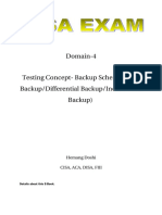 Cisa Exam Testing Concept Backup Schemes Fulldifferentialinc PDF
