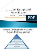 Episode 39: Program Design and Periodization - Podcast Show Notes