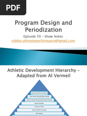 Episode 39: Program Design and Periodization - Podcast Show Notes