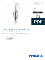 Special Purpose Appliance Bulb: For Use in Electrical and Standard Ovens