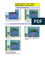 Oil Water Separator Tupe: Tmpb-5: Programming Mode Tupe: Omd 2005