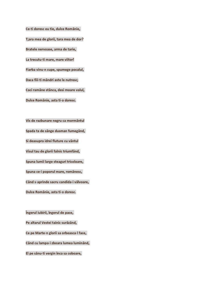 Mihai Eminescu - Ce-ti doresc eu tie, dulce Românie