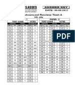 JEE-Advanced Review Test-3: Paper - 1 Test Code 10764 Paper - 2 Test Code 10765