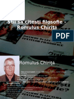 Stii Sa Citesti Filosofie Romulus Chiriţă