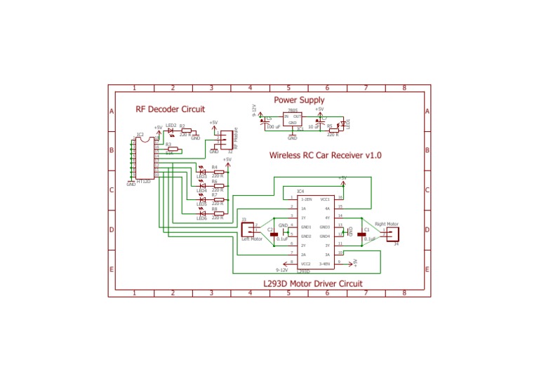 Wireless RC Car Receiver Diagram | PDF