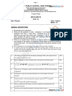 Cbse Class 11 Physics Sample Paper 2014 1