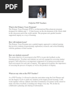 FAQs for PYP Teachers