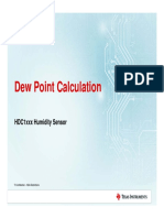 Dew Point Calculation: HDC1xxx Humidity Sensor