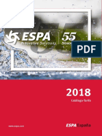 Espa Catálogo Tarifa 2018