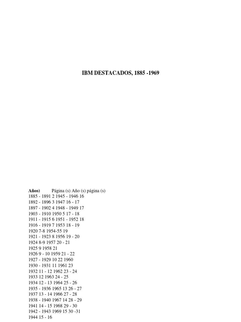 Historia de IBM: 1885-1969 | PDF | Ibm | Informática y tecnología de la ...