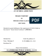 Study of Drug Addiction: Project Report IN Physics For Class Xii (2017-2018)