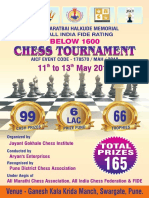 Late Bharatbai Halkude Memorial 2nd Below 1600 Chess Tournament