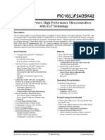 PIC18 (L) F24/25K42: 28-Pin, Low-Power, High-Performance Microcontrollers With XLP Technology