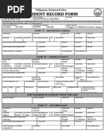 Revised Incident Record Form BELIT