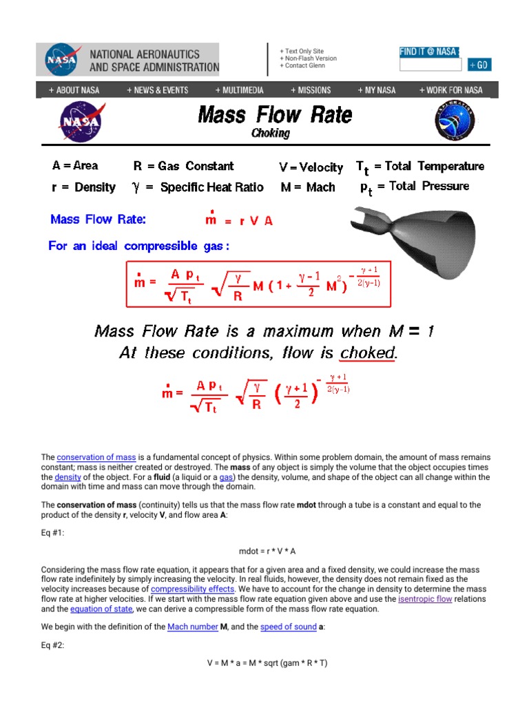 Mass Flow Rate | PDF | Fluid Dynamics | Flow Measurement