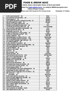 Food Drink Quiz Answers