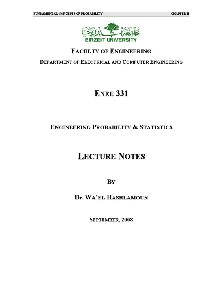 Statistical Probability Theory Numbers