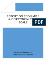 Economies of Scale Report
