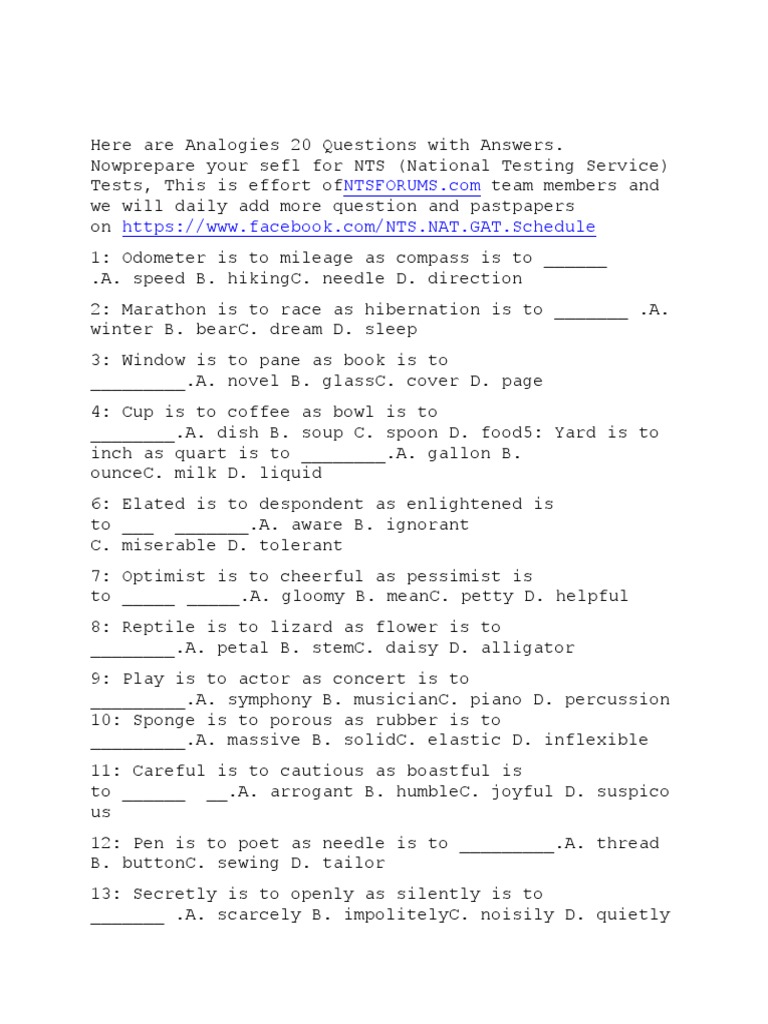 100 examples of word analogy picture