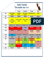 Year 3 4 Timetable 2017-2018 A