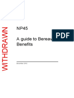 NP45 A Guide To Bereavement Benefits NP45