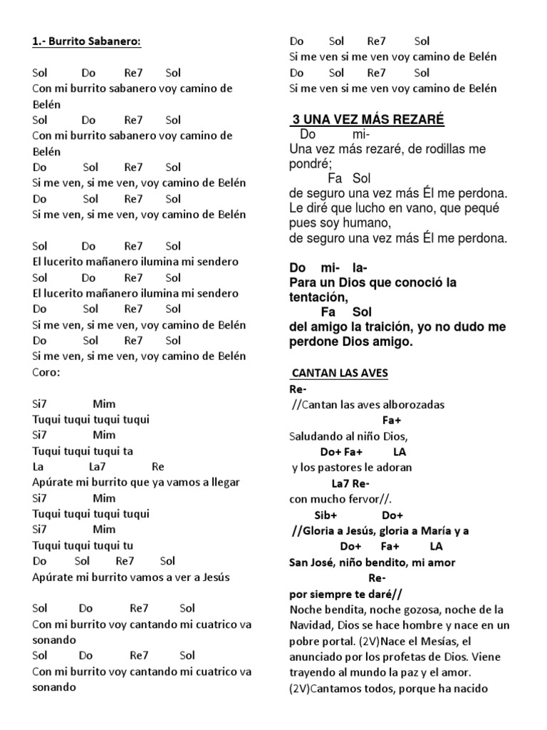 Villancicos Tradicionales Navideños | PDF | María, madre de Jesús | Cristo  (título), image size:768x1024