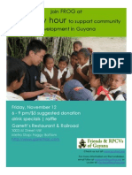 Friends & RPCVs of Guyana Fundraiser Flyer 11/09