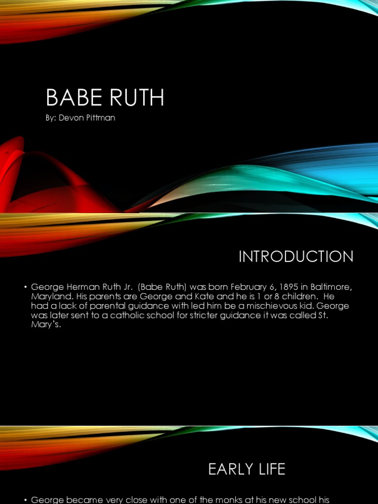 Babe 20ruth Pdf Babe Ruth Baltimore Orioles