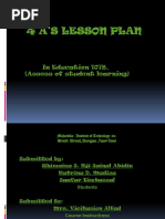 4 A'S Lesson Plan: in Education 107B. (Assess of Student Learning)