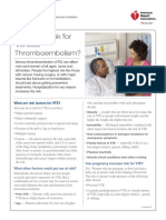 Who Is at Risk For Venous Thromboembolism?: Heart